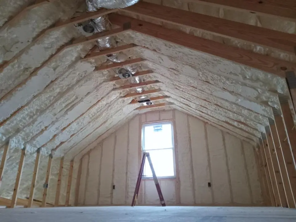 Spray foam roofing application for Crawl Space Insulation project in Ashtabula